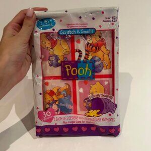 Vintage 90s Winnie the Pooh Scratch & Smell Valentines Day Cards NEW